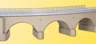 Kibri 39722 HO Scale Curved Stone Arch Bridge w/Ice-Breaker Columns -- Single Track 45 Degrees 12-13/16 x 3-13/64 x 2-5/8" 32 x 8 x 6.5cm