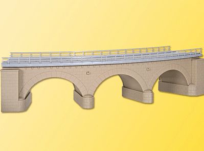 Kibri 39723 HO Scale Curved Stone Bridge -- Single Track 45 Degrees (415-425mm)