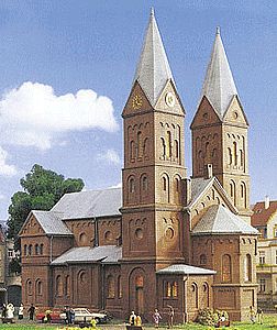 Kibri 39760 HO Scale Roman Catholic Church -- Kit - 12-1/4 x 7-1/2 x 14-1/8" 31 x 19 x 36cm