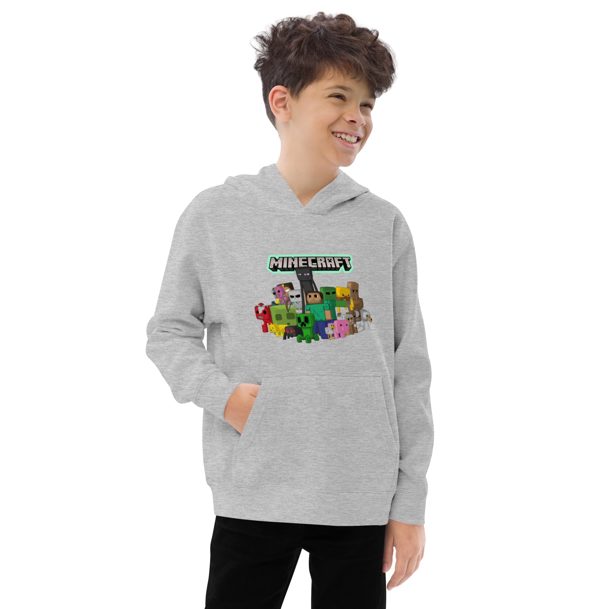 Minecraft Heroes Design Kids Fleece Hoodie