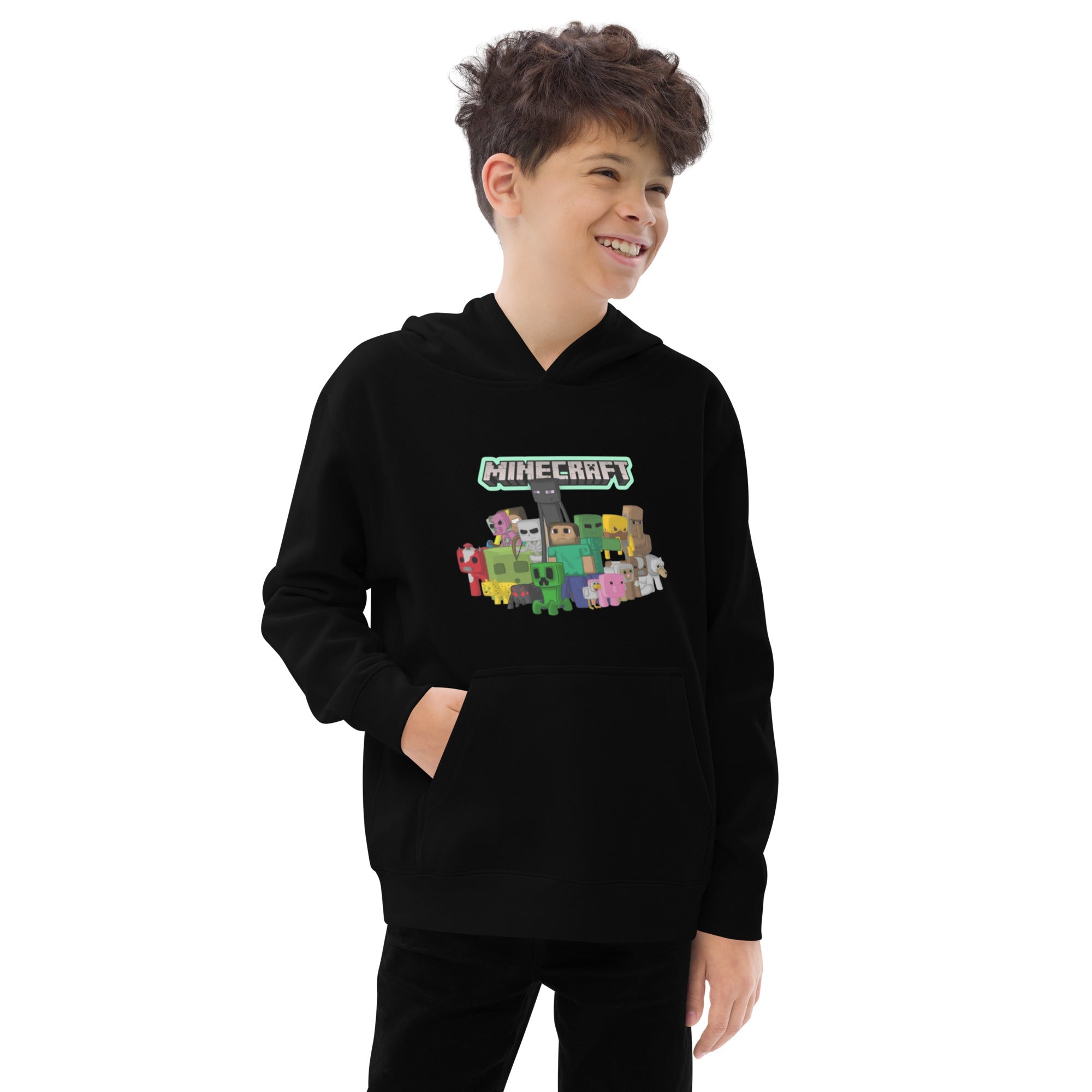 Minecraft Heroes Design Kids Fleece Hoodie