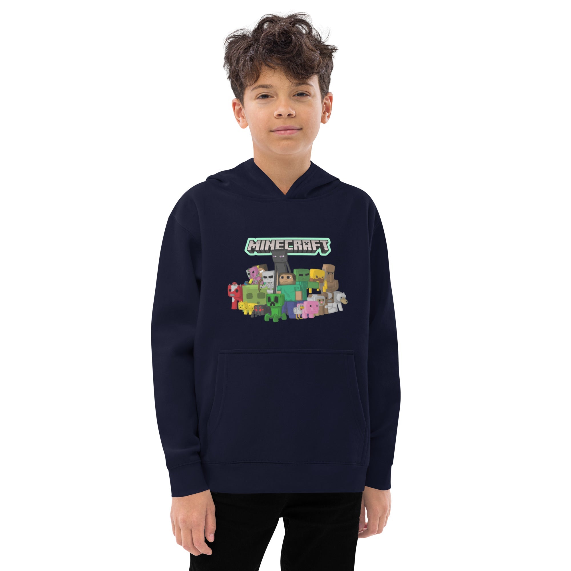 Minecraft Heroes Design Kids Fleece Hoodie