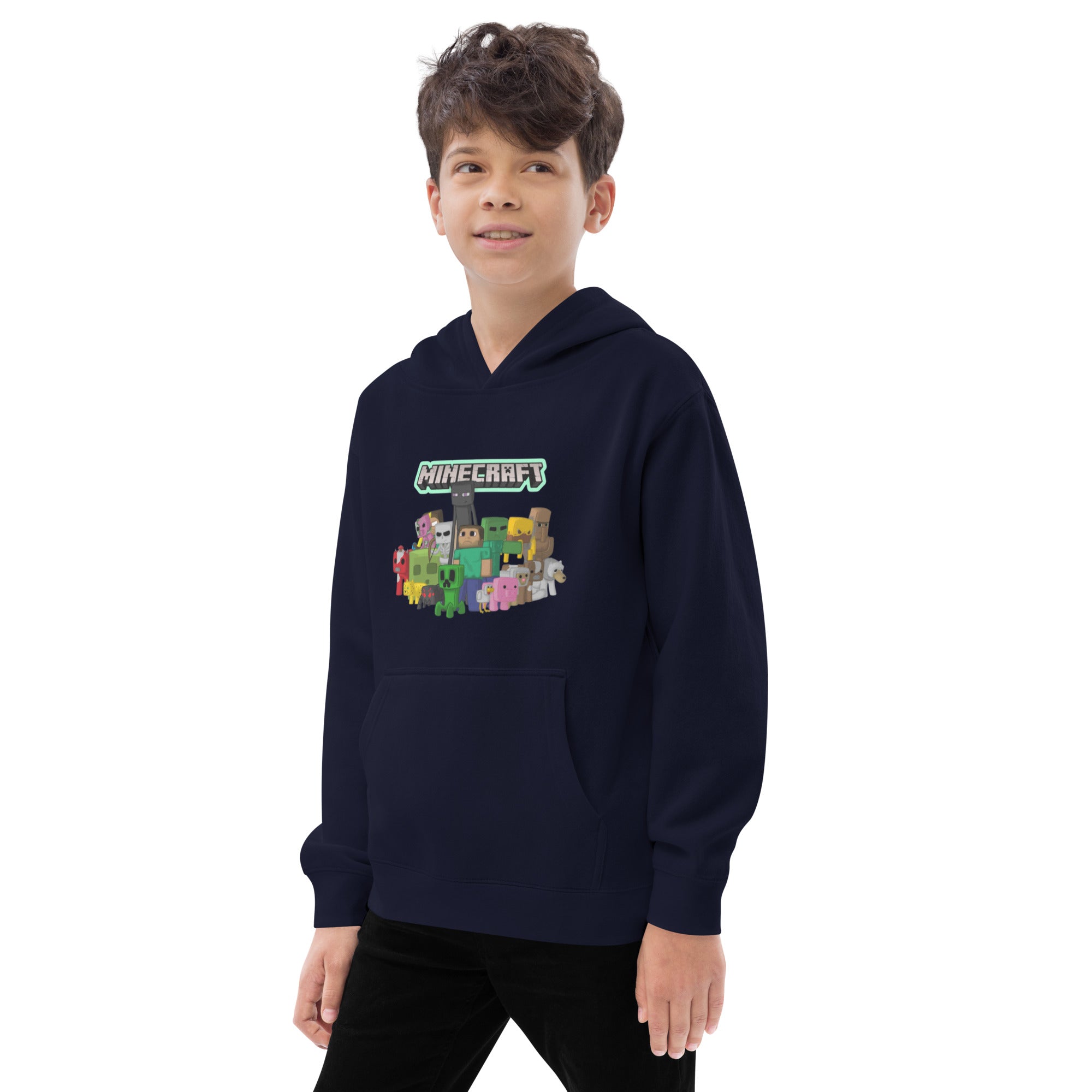 Minecraft Heroes Design Kids Fleece Hoodie