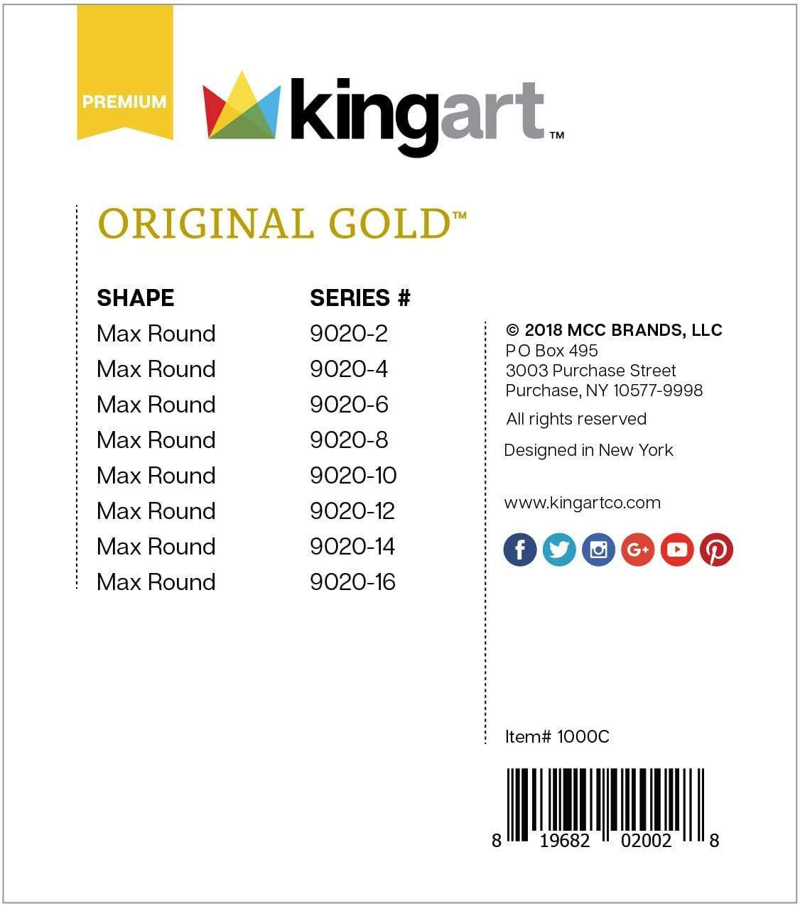 Original Gold® 9020 Ultra Round™ Brushes 8 pc