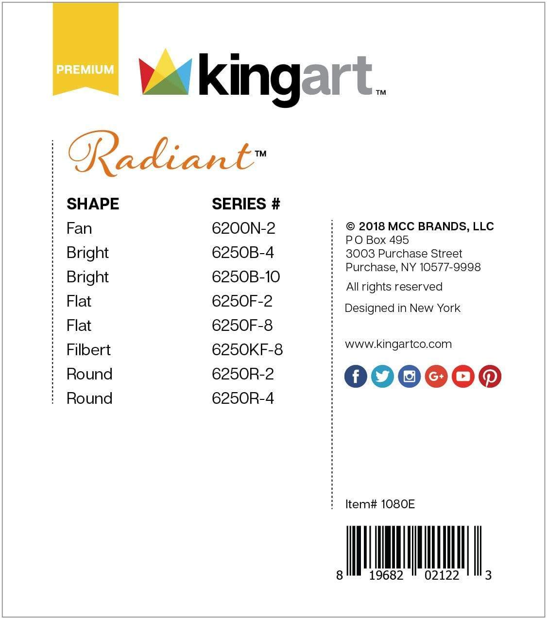 Radiant™ Oil & Acrylic Brushes 8 pc