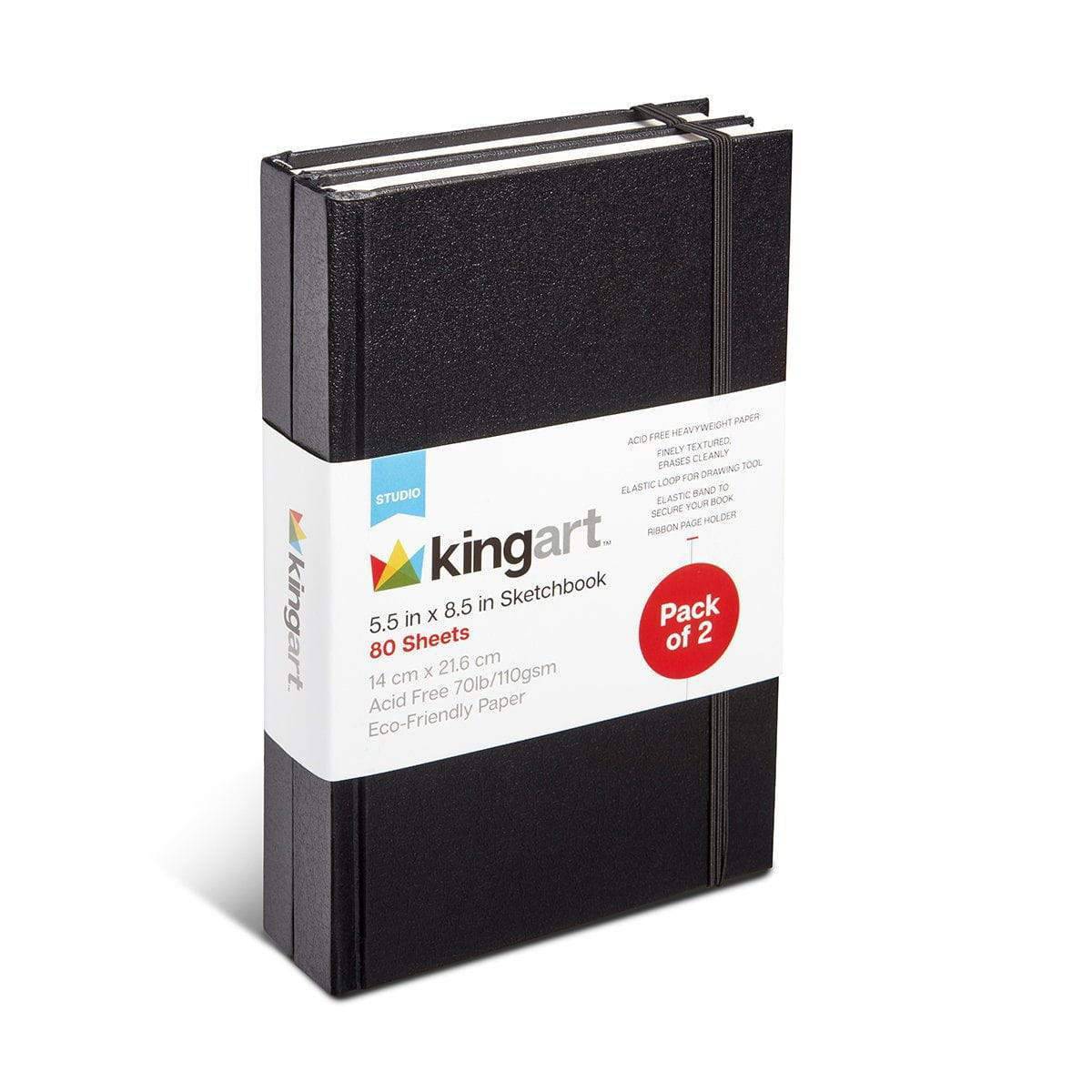 Hardcover Sketchbook 5.5x8.5 80 Pages 2-Pack