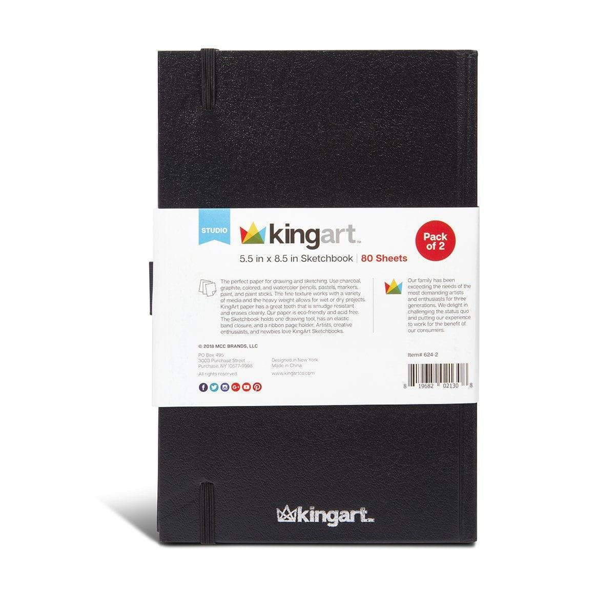 Hardcover Sketchbook 5.5x8.5 80 Pages 2-Pack