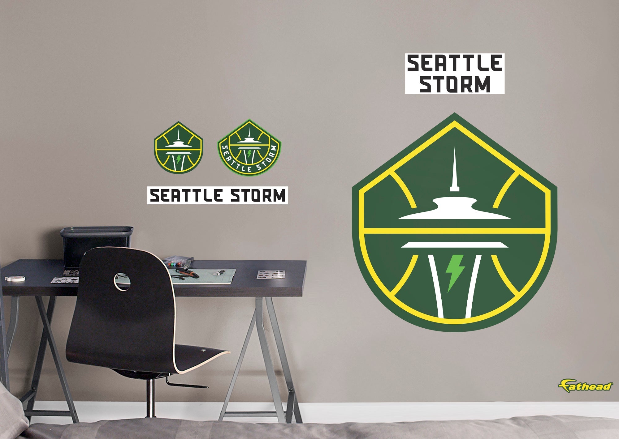 Seattle Storm - RealBig Logo Collection - Official WNBA - Seattle Storm - Reusable Vinyl Wall Decals