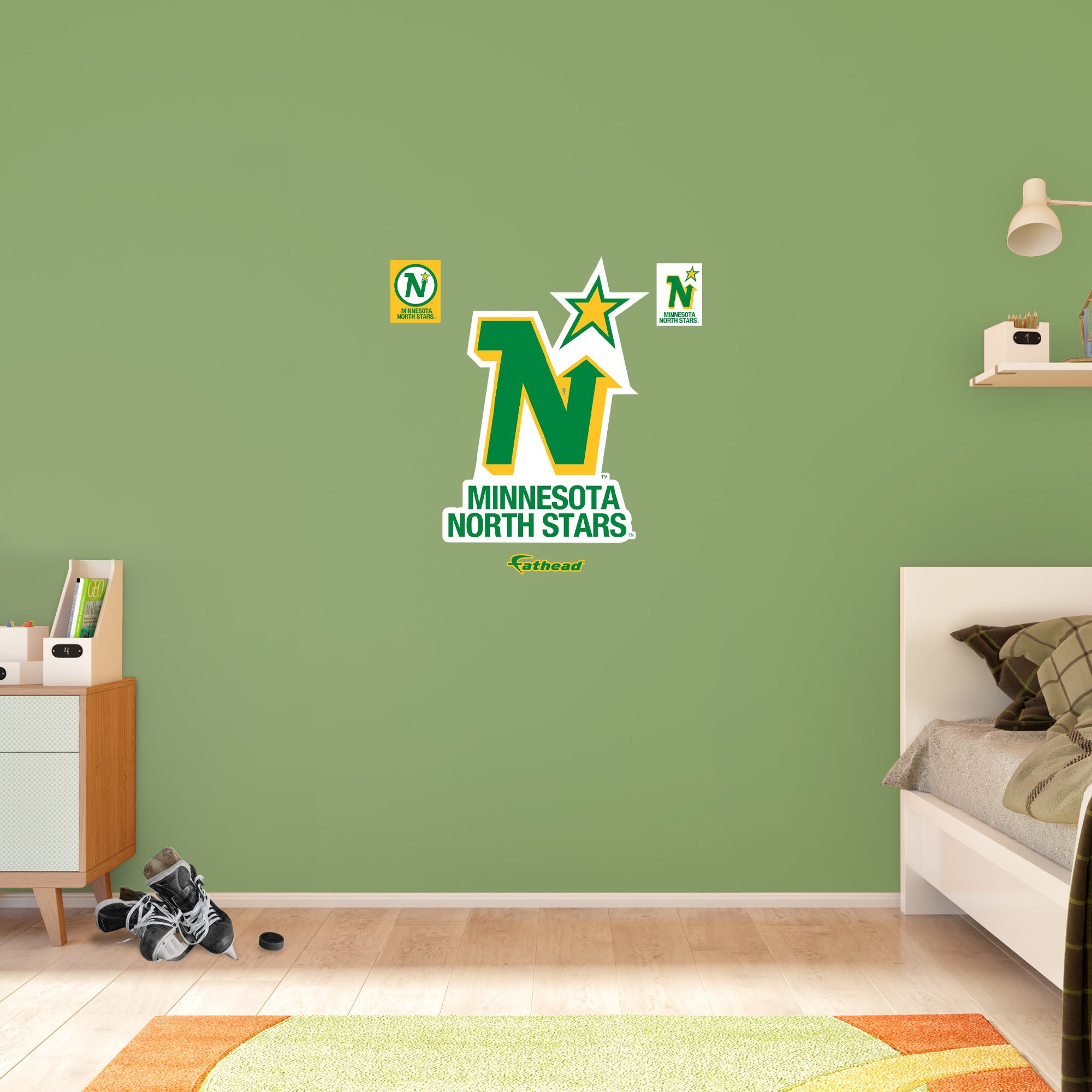 Minnesota North Stars - RealBig Vintage Logo Collection - Official NHL - Reusable Vinyl Wall Decals