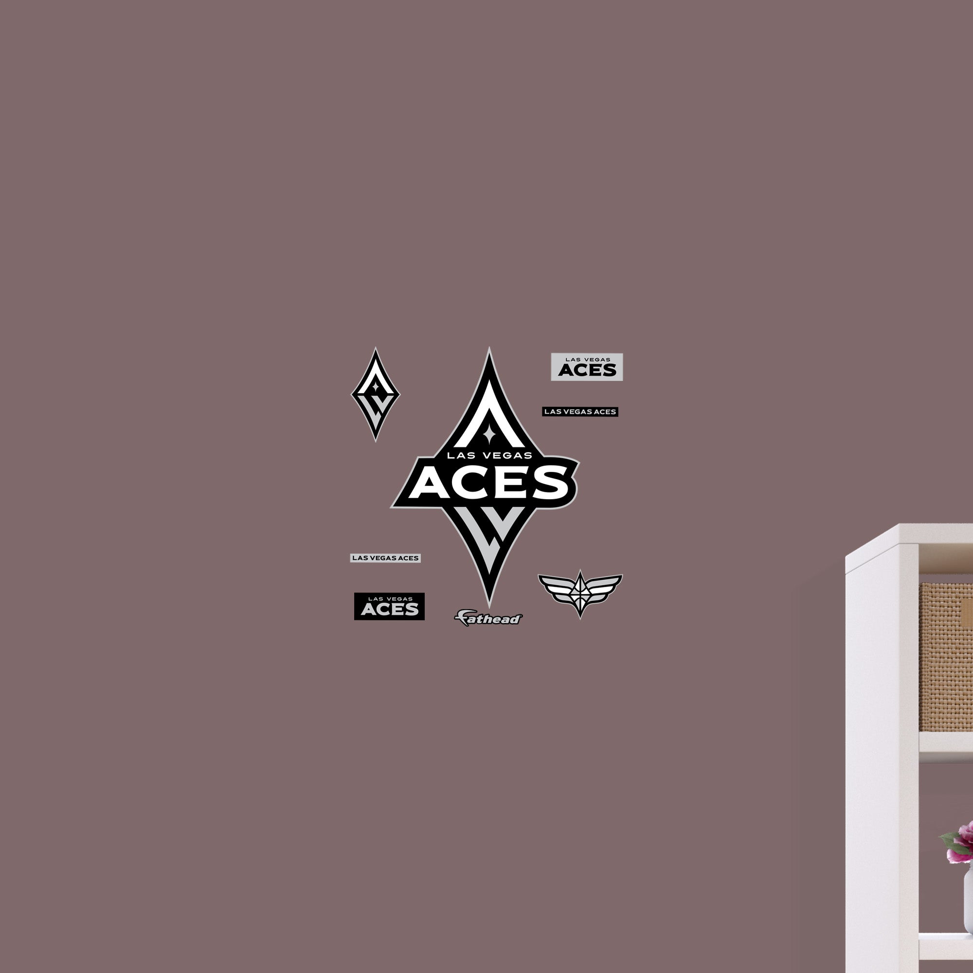 Las Vegas Aces - RealBig Logo Collection - Official WNBA - Reusable Vinyl Wall Decals
