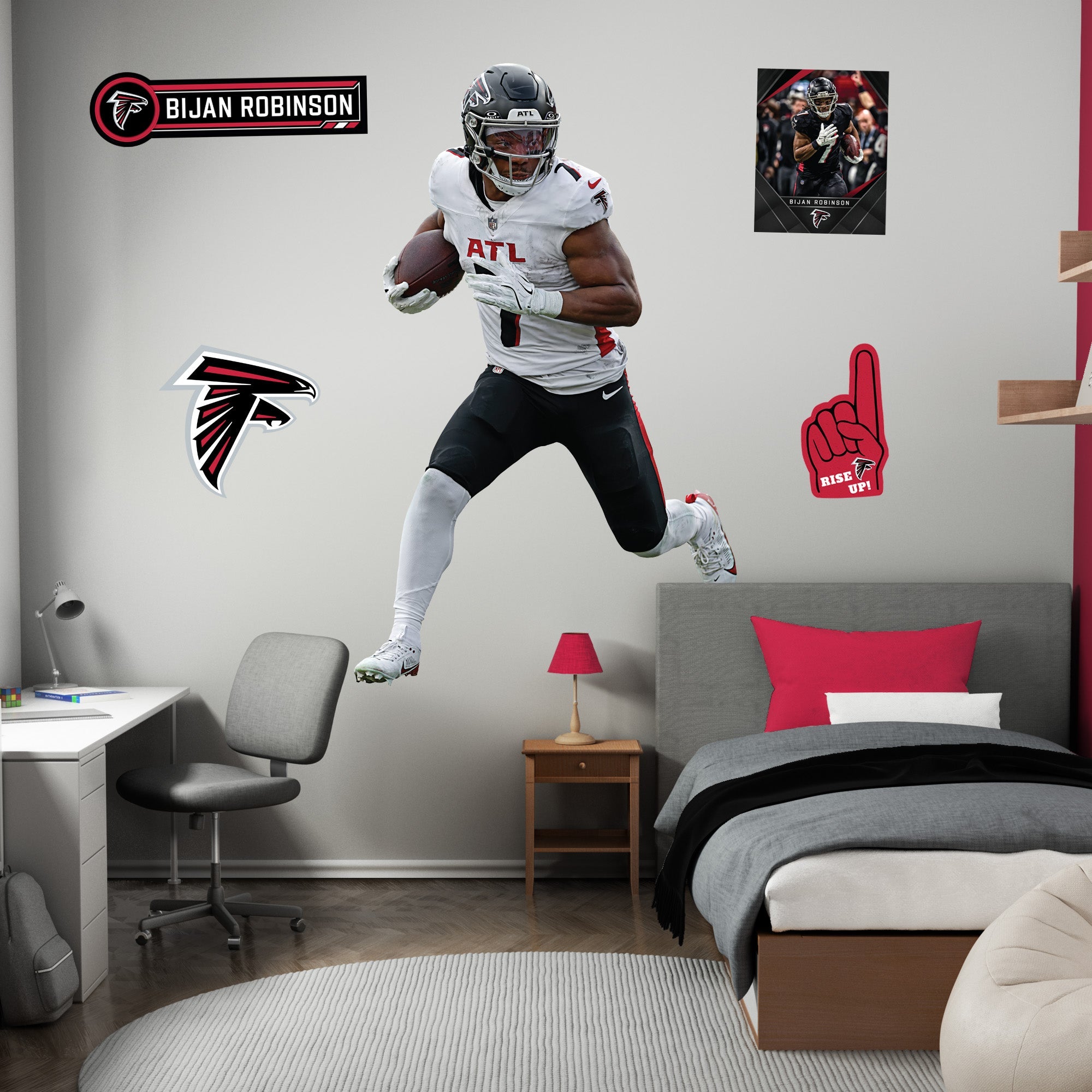 Bijan Robinson - Realbig Away Collection - Official NFL - Atlanta Falcons - Reusable Vinyl Wall Decals
