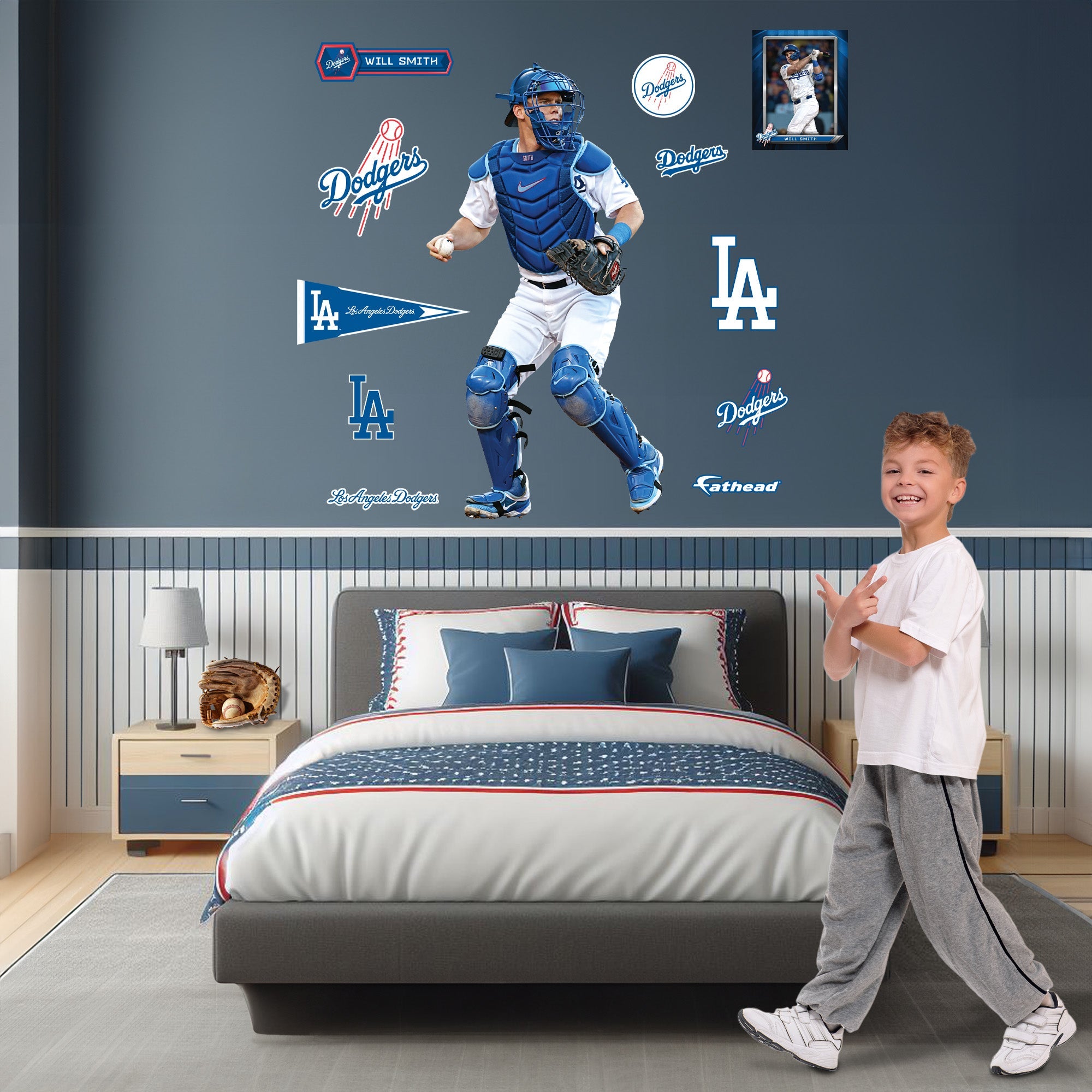 Will Smith - RealBig Collection - Official MLB - Los Angeles Dodgers - Reusable Vinyl Wall Decals