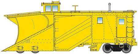 Walthers Proto 110028 HO Scale Russell Snowplow - Ready to Run -- Painted, Unlettered (yellow)