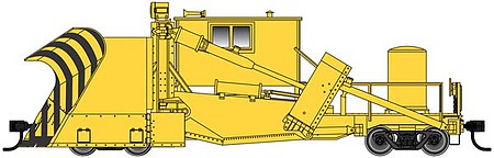 Walthers Proto 110126 HO Scale Jordan Spreader - Ready to Run -- Painted, Unlettered (yellow, black)