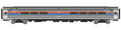Walthers Proto 11240 HO Scale 85' Amfleet I Amcafe - Ready to Run -- Amtrak(R) (Phase II; Wide Red & Blue Stripes)