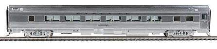 Walthers Proto 13350 HO Scale 85' Budd 46-Seat Coach -- Santa Fe #2851 (Real Metal Finish)