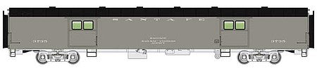 Walthers Proto 920-15651 HO Scale 74' Pullman-Standard Baggage Car -- Santa Fe (secondary train service gray w/white decals)