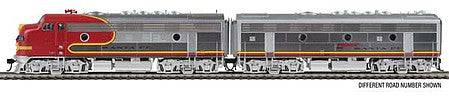 Walthers Proto 40921 HO Scale EMD F7A-B Set - LokSound 5 Sound & DCC -- Santa Fe #314L, 314A (Warbonnet; red, silver)