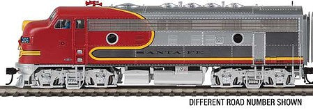 Walthers Proto 40922 HO Scale EMD F7A - LokSound 5 Sound & DCC -- Santa Fe #308L (Warbonnet, red, silver)