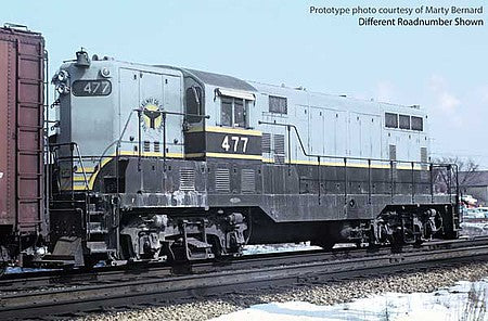 Walthers Proto 42401 HO Scale EMD GP7 - LokSound Select Sound and DCC -- Belt Railway of Chicago #475 (gray, black, yellow)