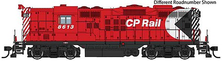 Walthers Proto 42702 HO Scale EMD GP9 Phase II - LokSound 5 Sound and DCC -- Canadian Pacific CPR #8616 (Action Red, white, black; Multimark Logo)