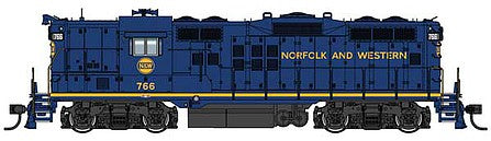 Walthers Proto 920-42705 HO Scale EMD GP9 Phase II - LokSound 5 Sound and DCC -- Norfolk & Western #766 (blue, yellow)