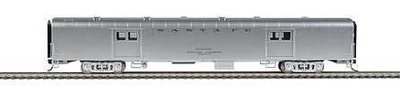 Walthers Proto 9600 HO Scale 74' Pullman-Standard Baggage Car -- Santa Fe (Painted Silver, Includes Decals)