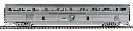 Walthers Proto 9602 HO Scale 85' Budd 68-Seat Step-Down Coach -- Santa Fe (Real Metal Finish w/decals)
