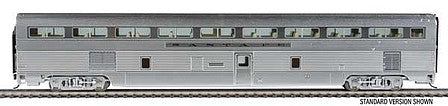 Walthers Proto 9622 HO Scale 85' Budd 68-Seat Step-Down Coach -- Santa Fe #529 (Real Metal Finish)