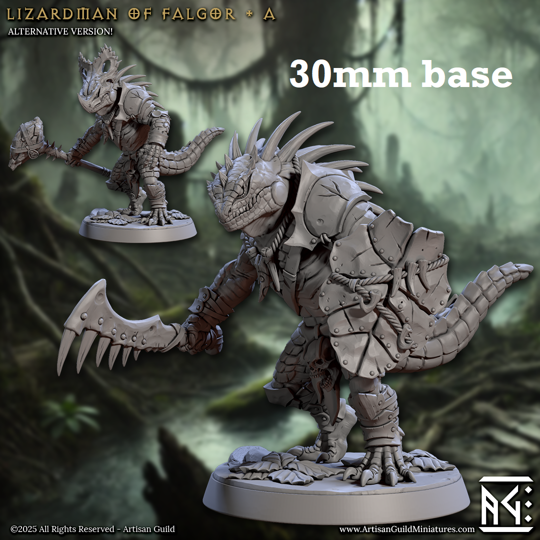 Lizardman of Falgor: Sculpt A (Male Lizardfolk Warrior)