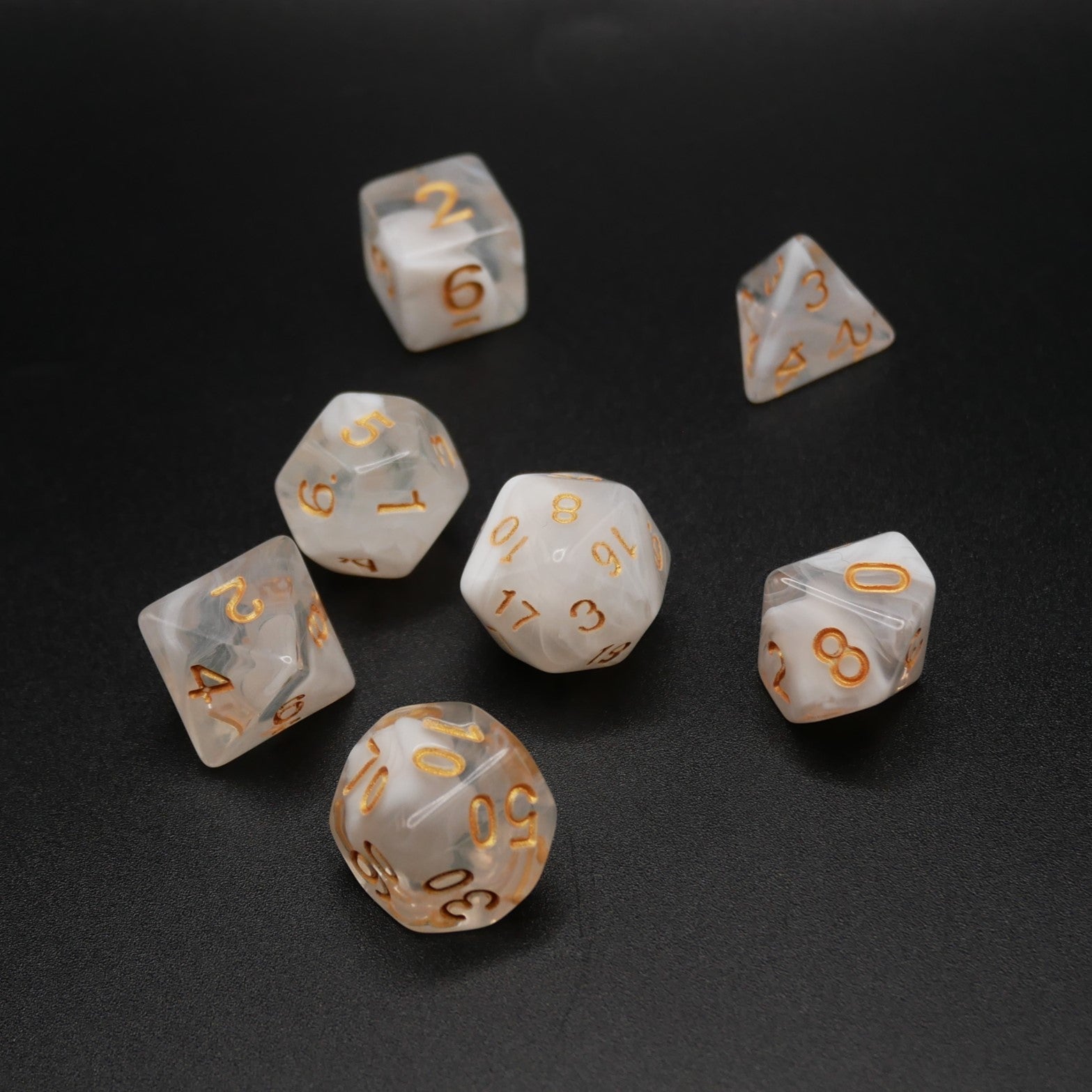 Lost Memories - 7 Piece DnD Dice Set | Acrylic RPG Gaming Dice