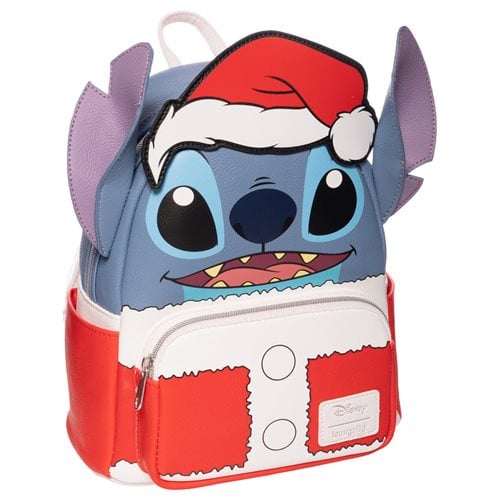 disney loungefly mini backpack stitch Loungefly Lilo & Stitch Holiday Santa Stitch Mini-Backpack- Entertainm