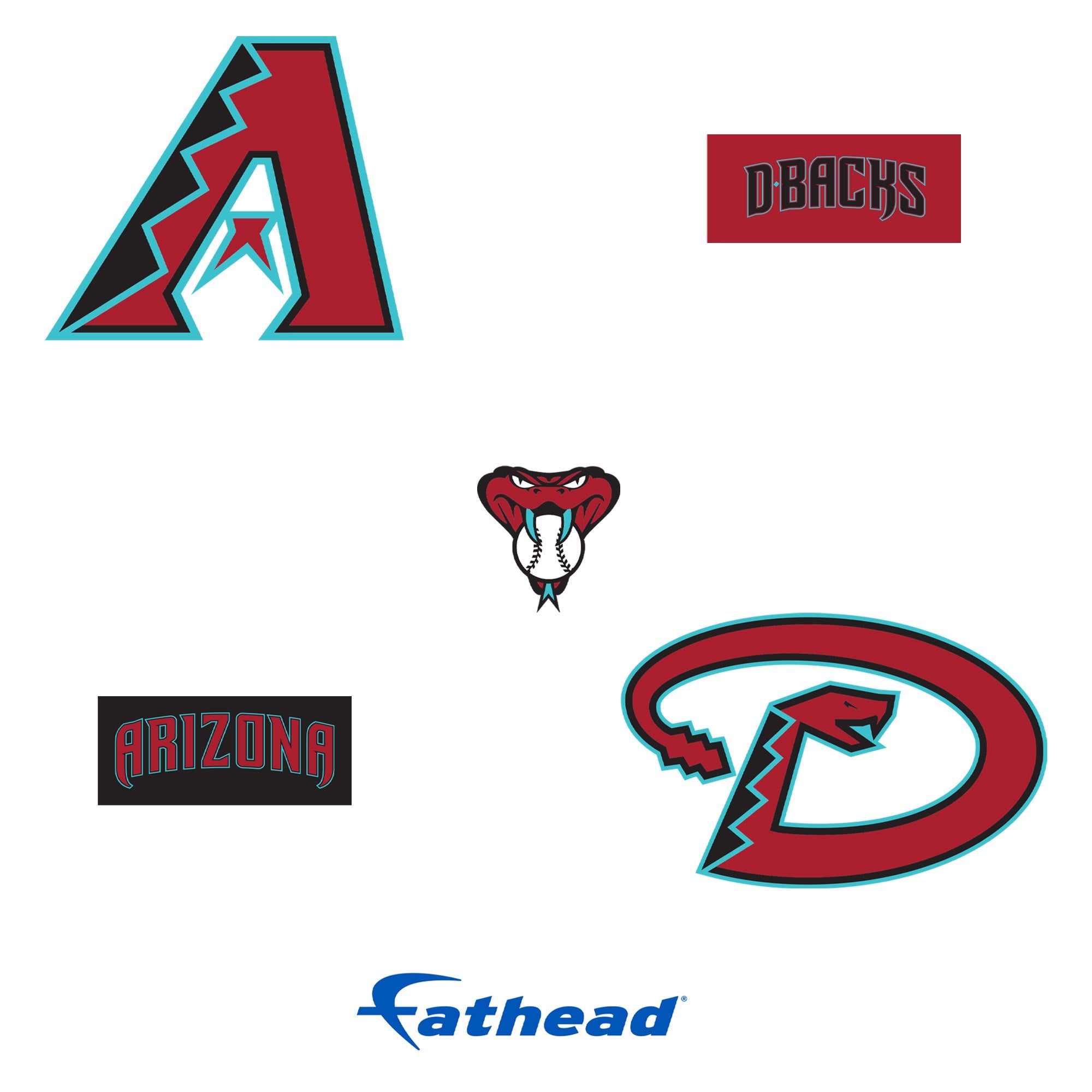 Arizona Diamondbacks - 5 Logo Minis (Mixed Sizes) - Official MLB - Reusable Vinyl Decals #2