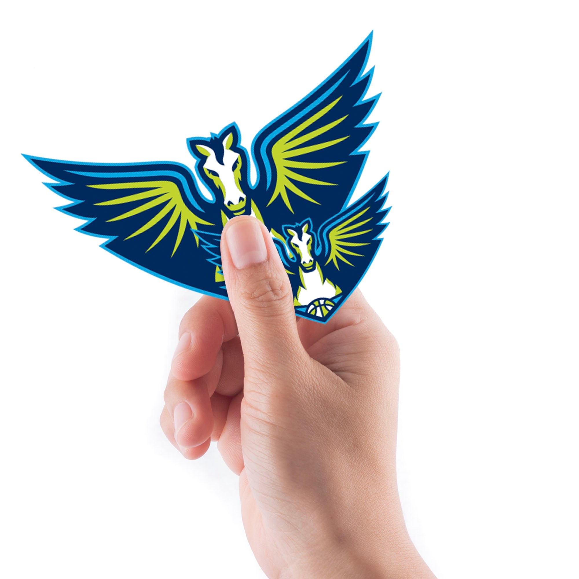 Dallas Wings - 5 Logo Minis (Mixed Sizes) - Official WNBA - Reusable Vinyl Decals