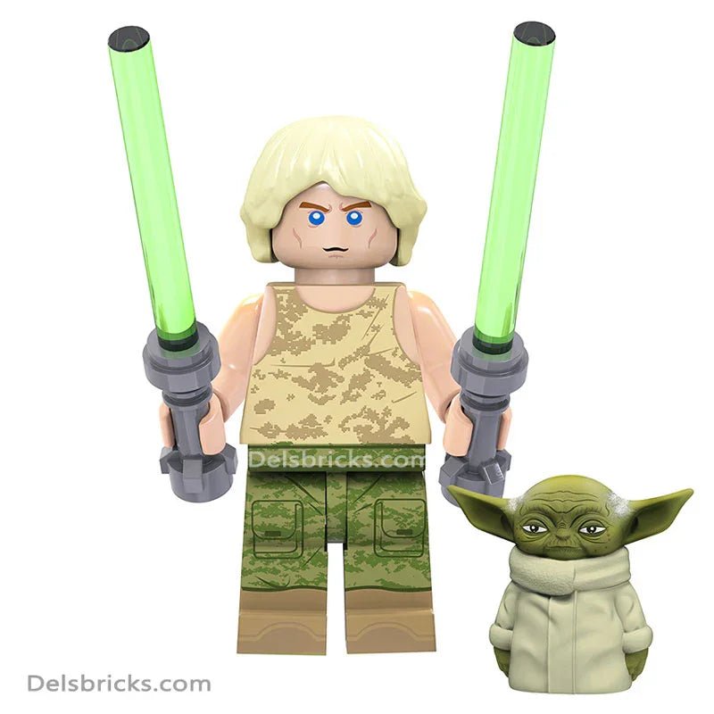 Luke Skywalker & Yoda ESB Star Wars Lego Minifigures Custom Toys