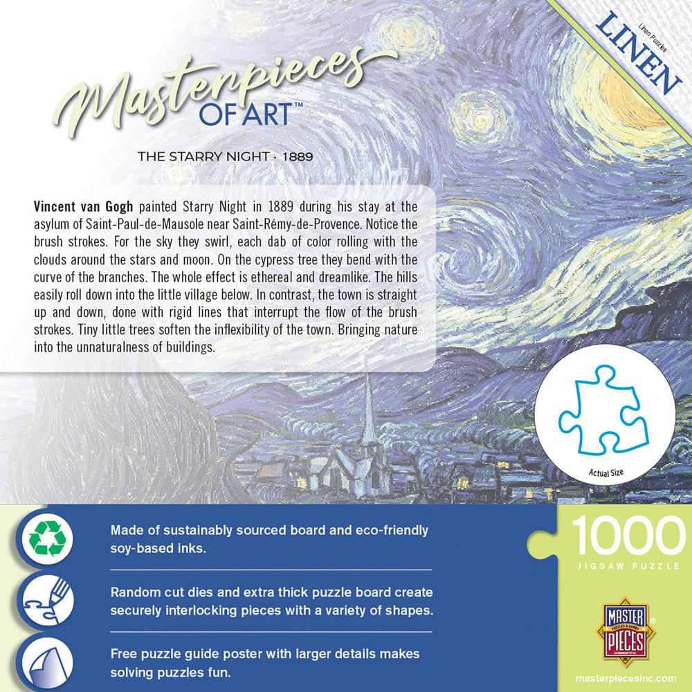 MasterPieces of Art - The Starry Night 1000 Piece Jigsaw Puzzle
