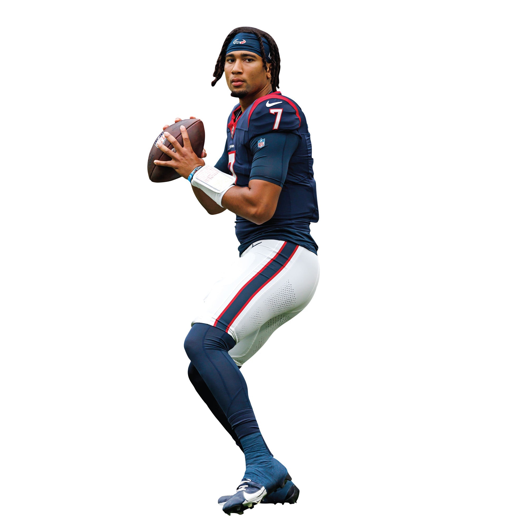 C.J. Stroud - RealBig Warmups Collection - Official NFL - Houston Texans - Reusable Vinyl Wall Decals