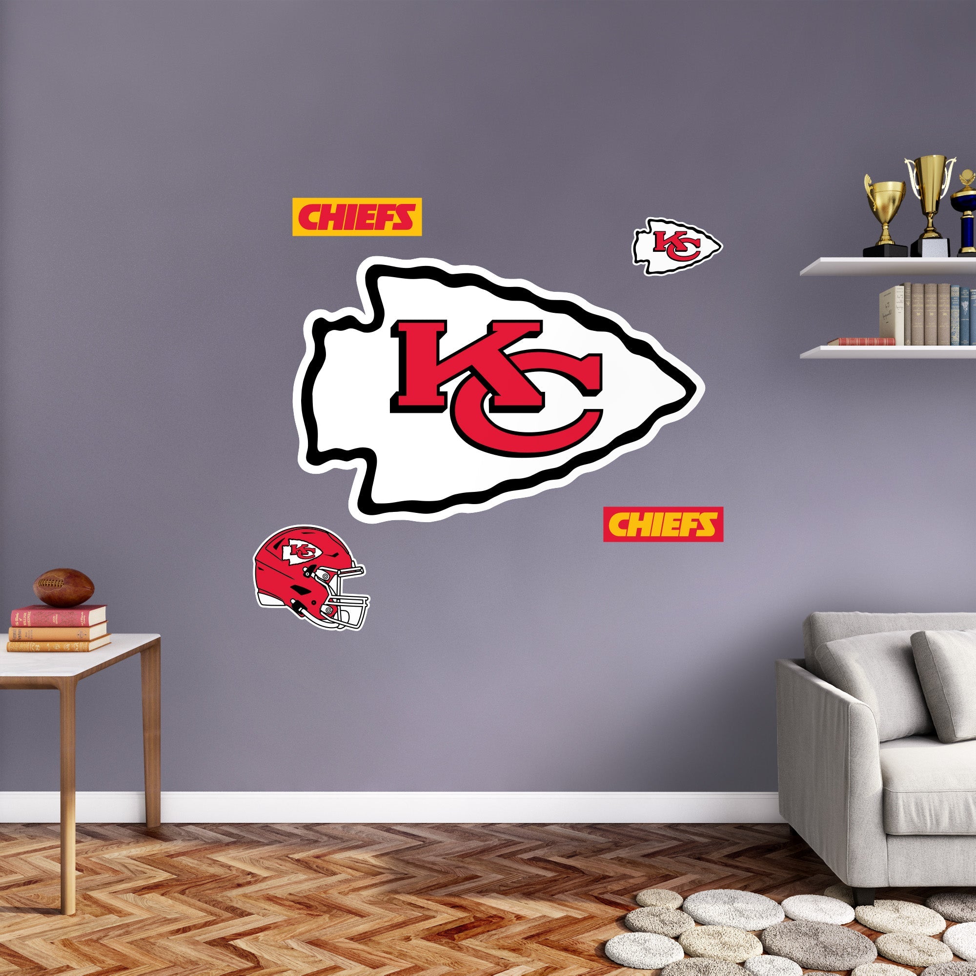 Kansas City Chiefs - RealBig Logo Collection - Official NFL - Reusable Vinyl Wall Decals