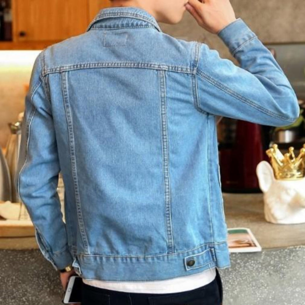 Men Classic Dual Pocket Denim Jean Jacket