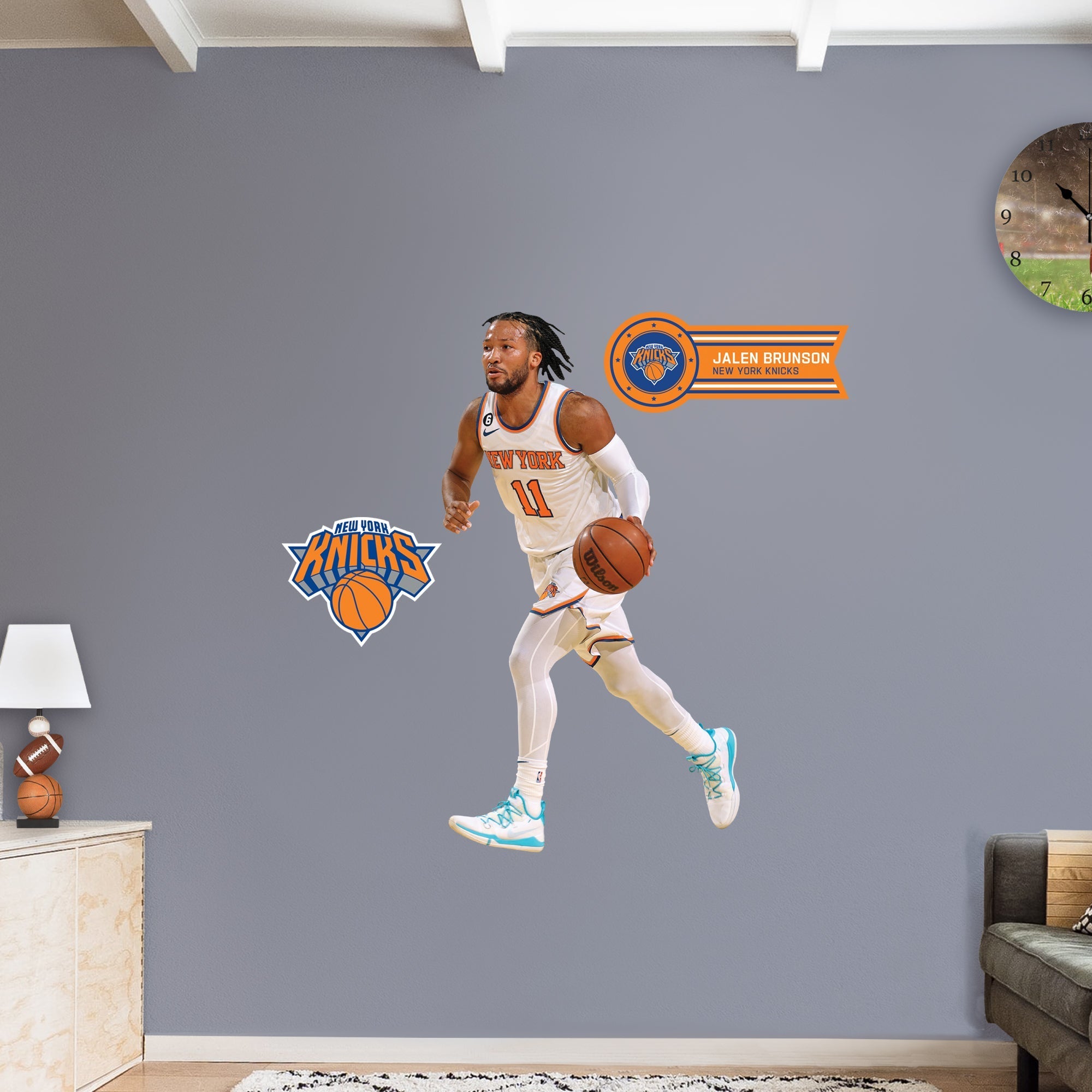 Jalen Brunson - RealBig Collection - Official NBA - New York Knicks - Reusable Vinyl Wall Decals #1