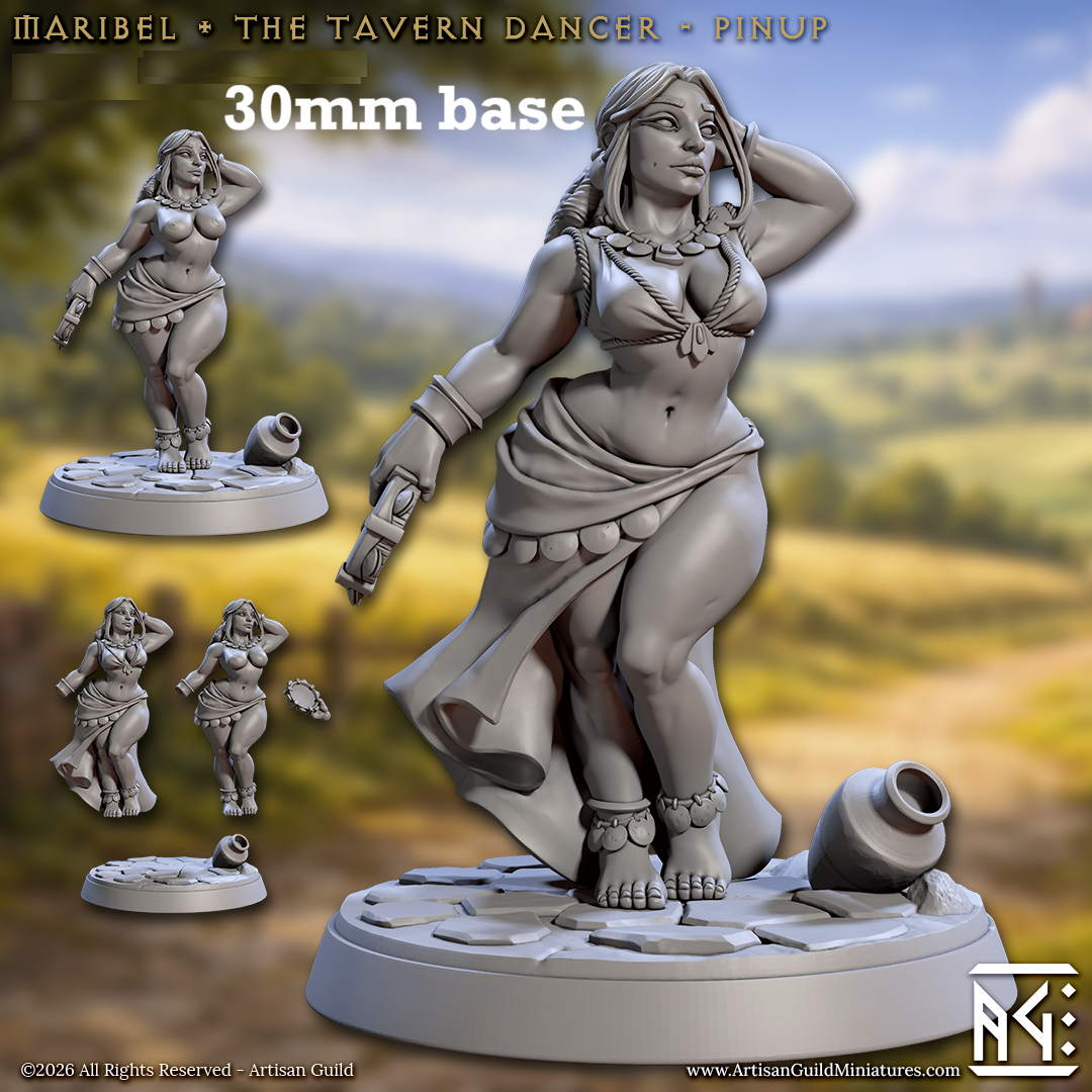 Maribel the Tavern Dancer (Female Human Bard Pinup)