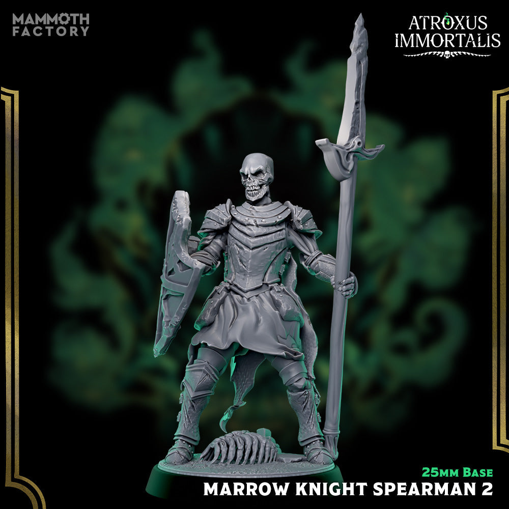 Marrow Knight Spearman: Sculpt 2 (Skeleton Warrior)
