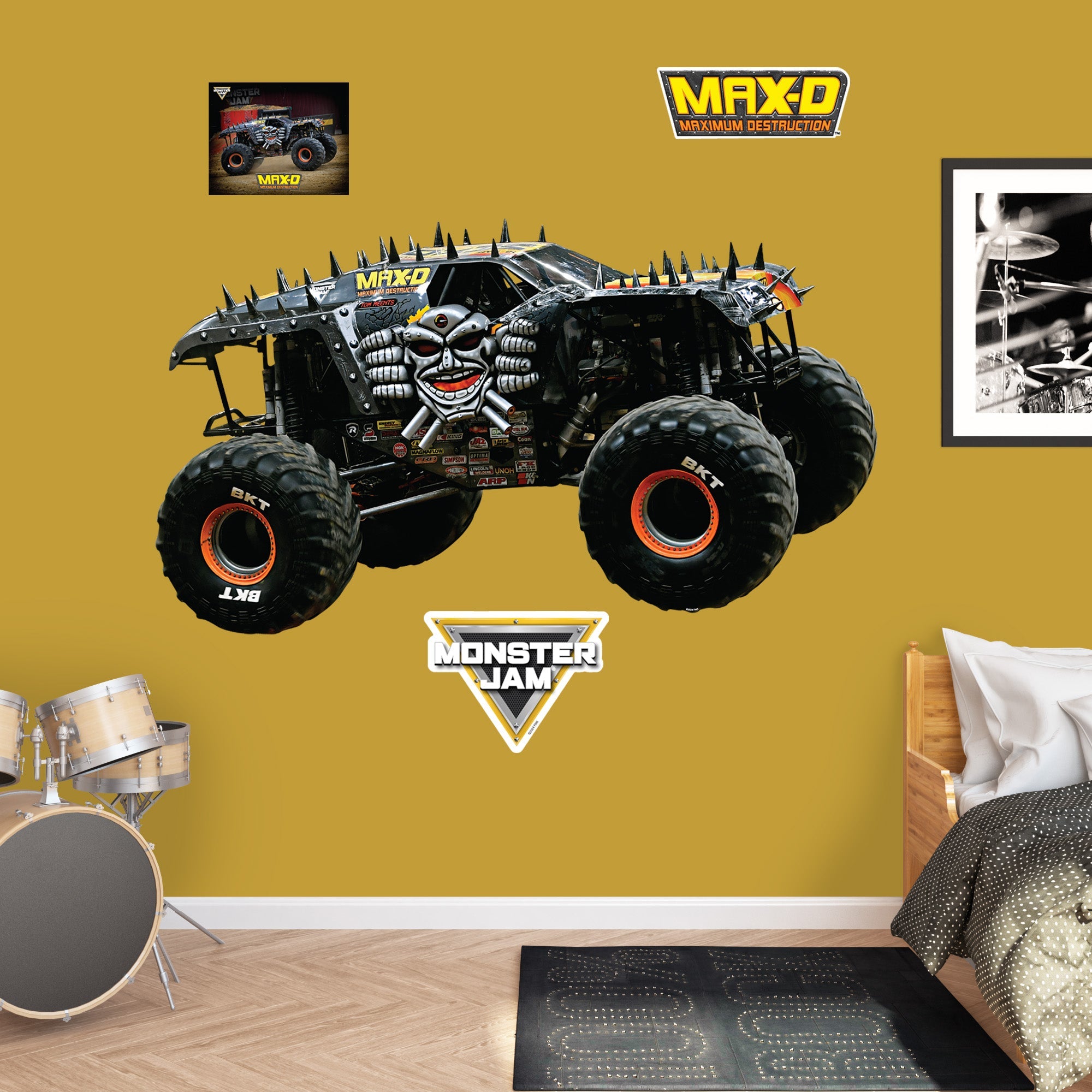 Max-D - Monster Jam - RealBig Collection - Official Monster Jam - Reusable Vinyl Wall Decals