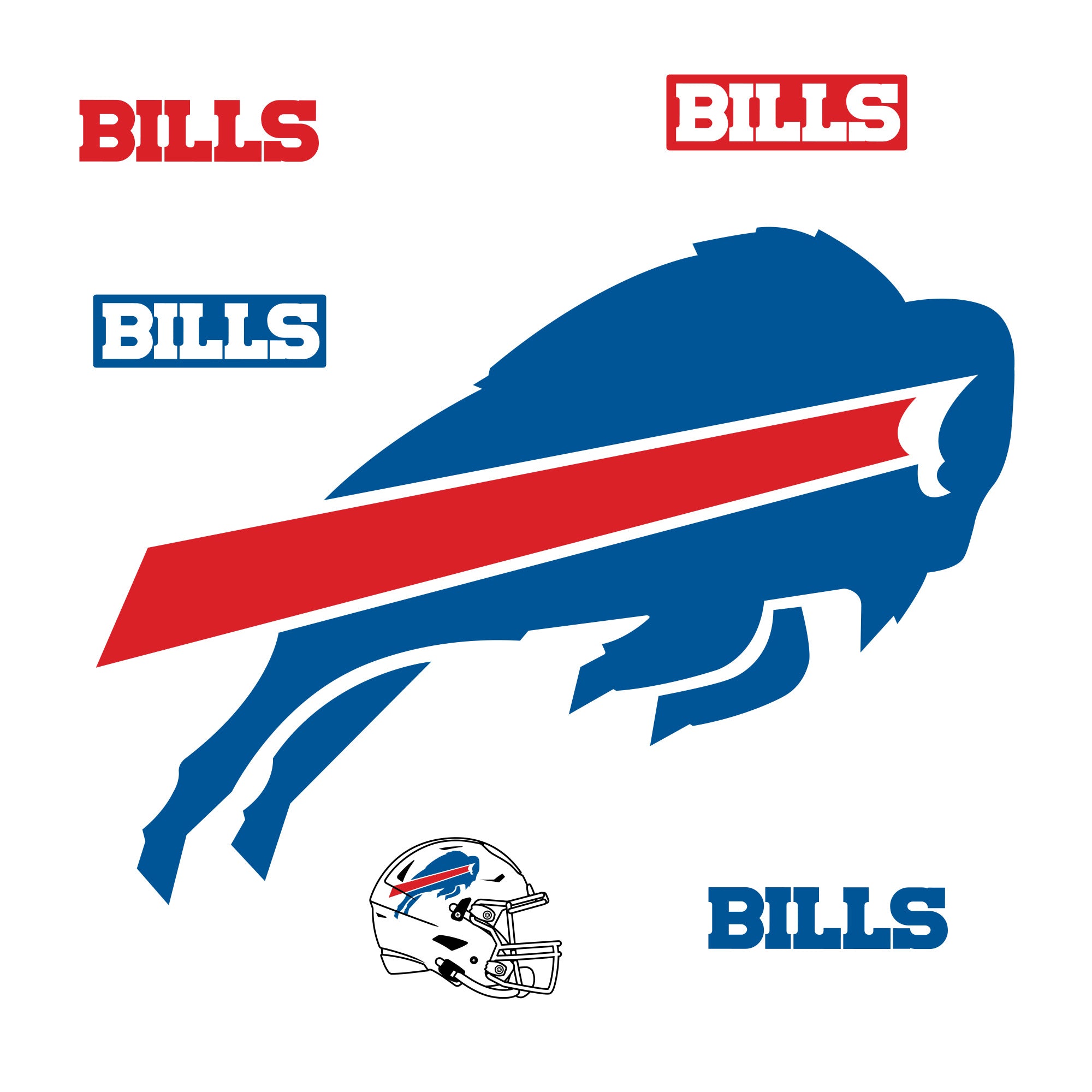 Buffalo Bills - RealBig Logo Collection - Official NFL - Reusable Vinyl Wall Decals