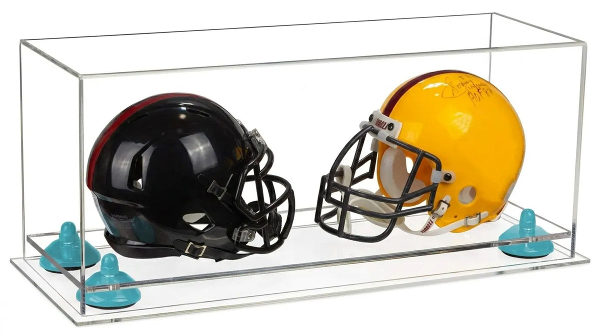 2 Mini Helmet or Mini Football with Mini Helmet Display Case - Clear (A019/V46)