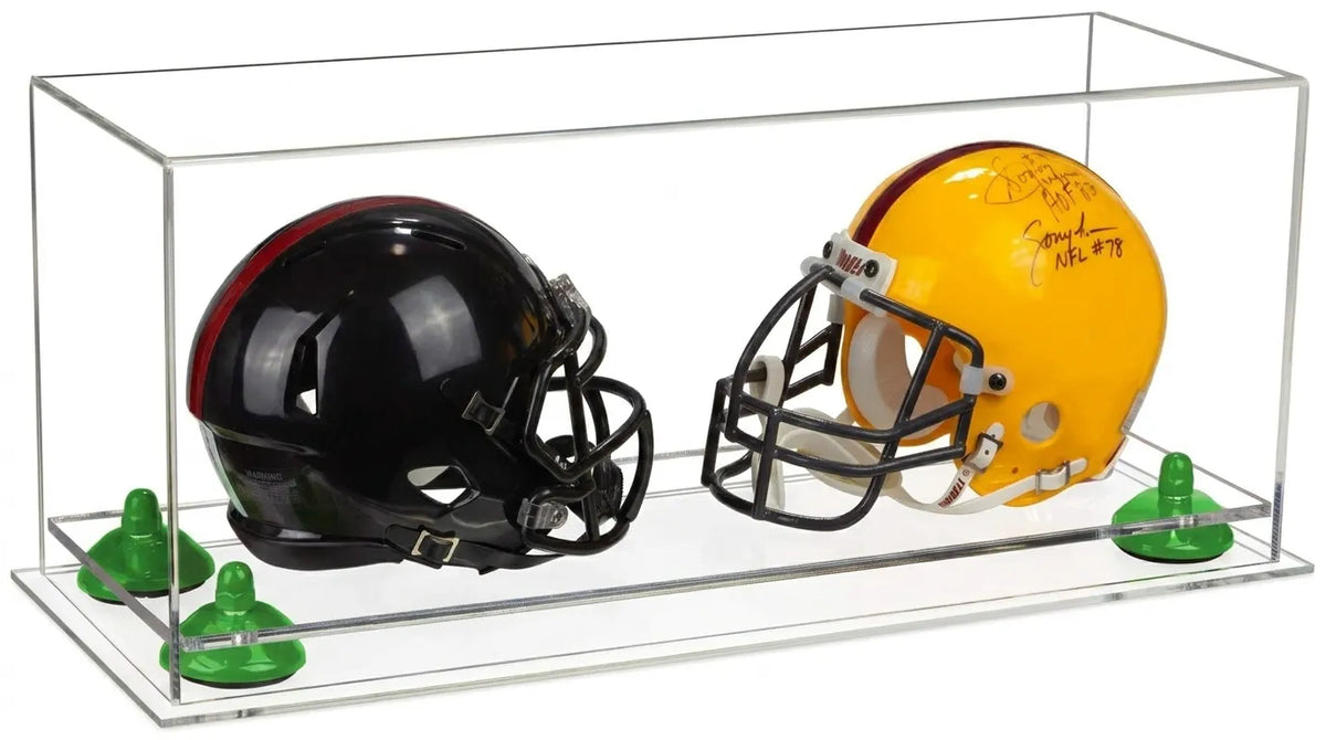 2 Mini Helmet or Mini Football with Mini Helmet Display Case - Clear (A019/V46)