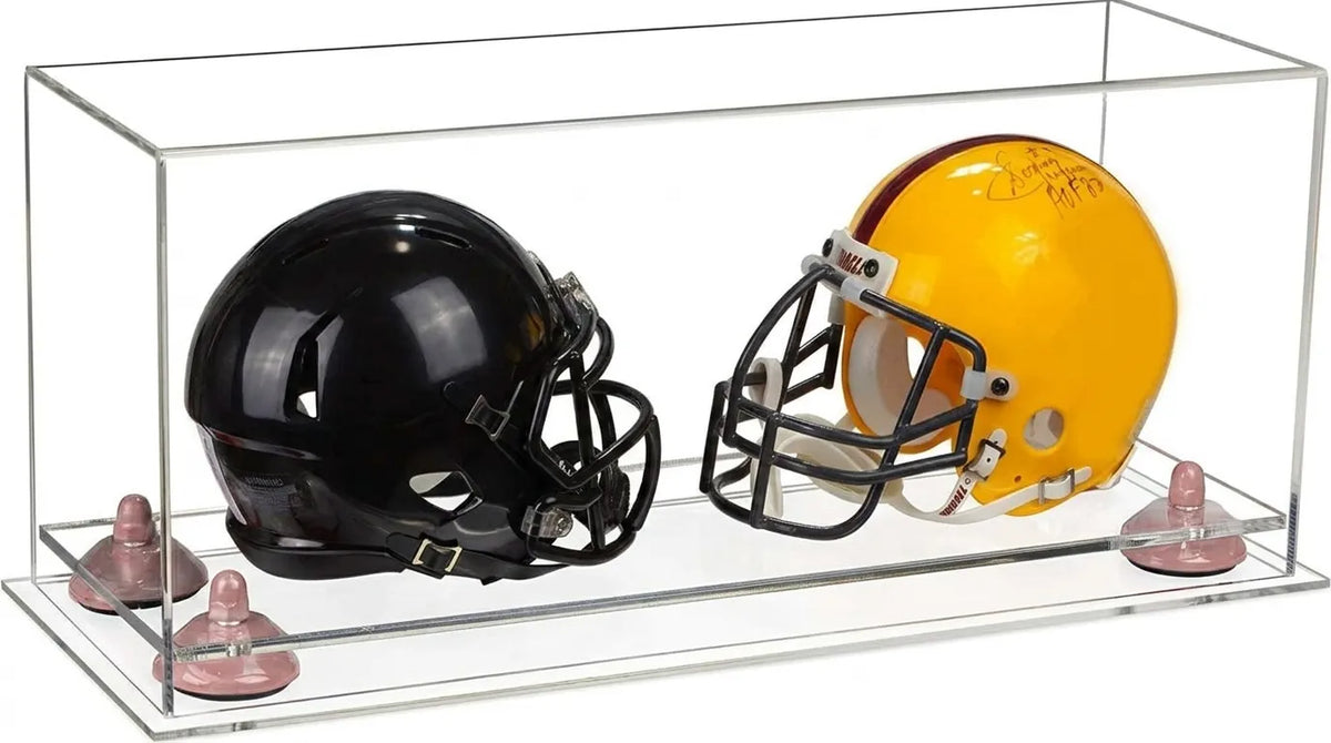 2 Mini Helmet or Mini Football with Mini Helmet Display Case - Clear (A019/V46)