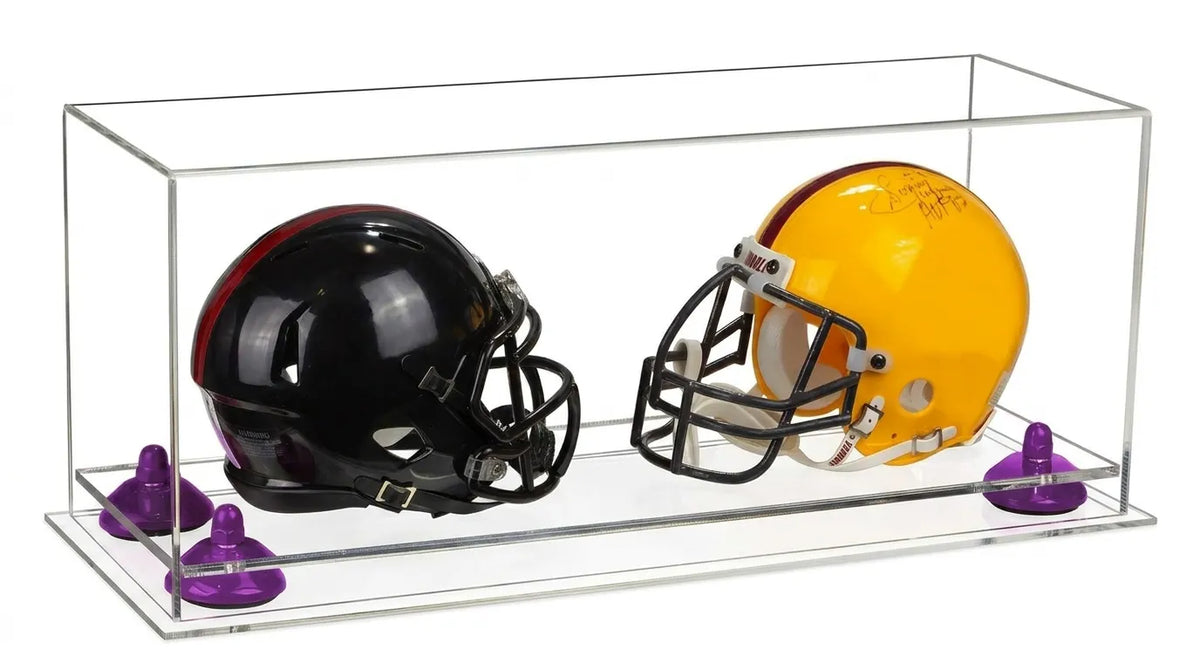 2 Mini Helmet or Mini Football with Mini Helmet Display Case - Clear (A019/V46)