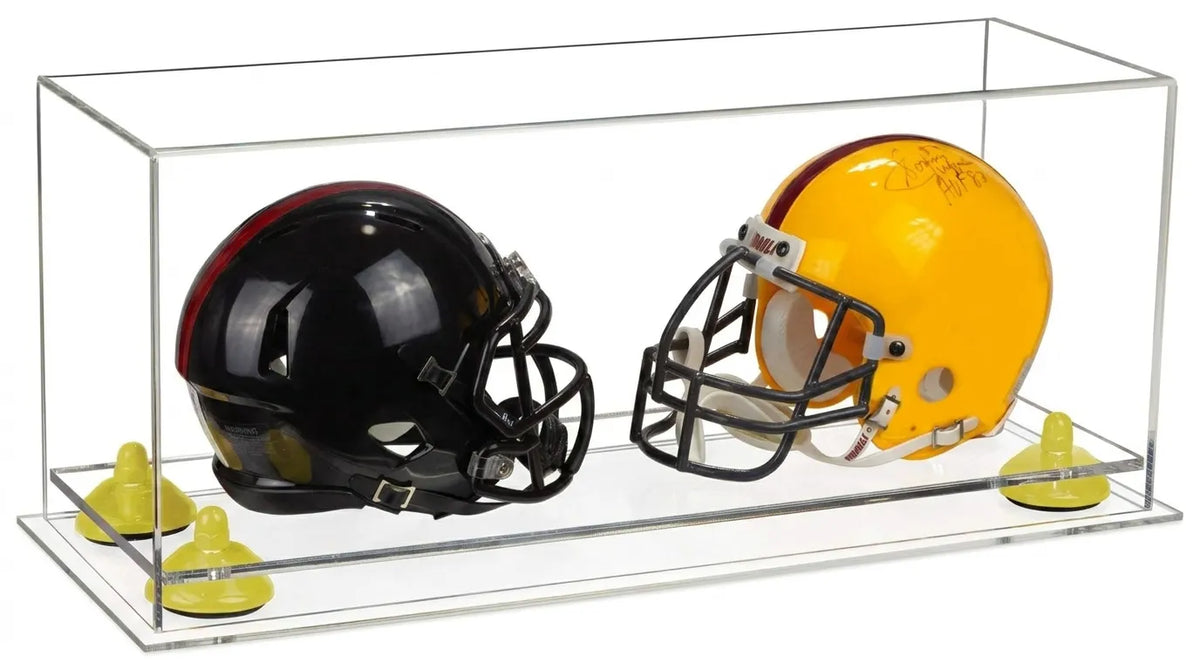 2 Mini Helmet or Mini Football with Mini Helmet Display Case - Clear (A019/V46)
