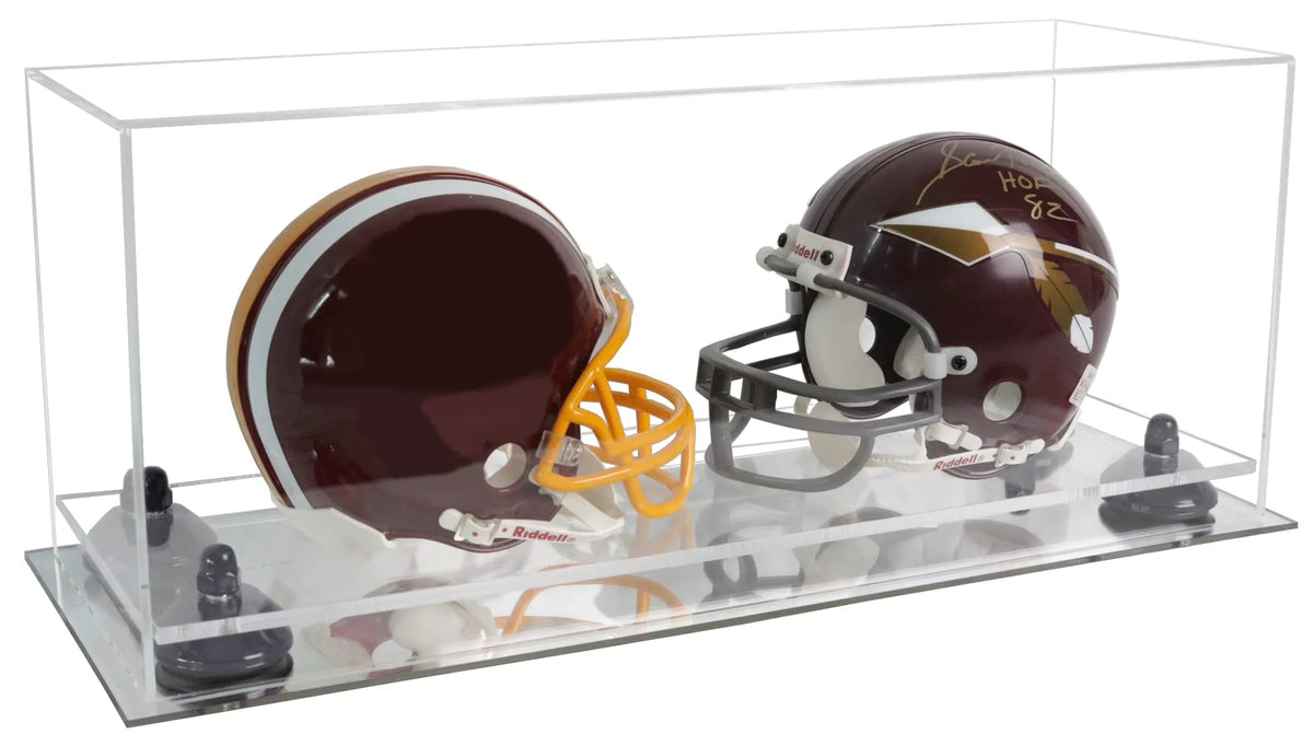 2 Mini Helmet or Mini Football with Mini Helmet Display Case - Clear (A019/V46)